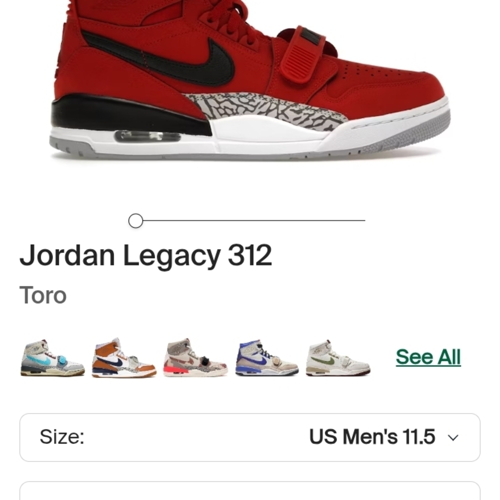 Jordan Legacy 312 Kids Sneakers - Red and Black